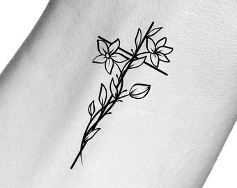 Floral Cross Temporary Tattoo / religious tattoo