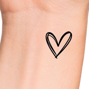 Heart Line Temporary Tattoo