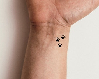 Small Paw Prints Temporary Tattoo