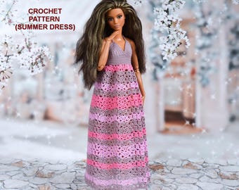 Crochet pattern &quot;Leona&quot; for barbie dolls