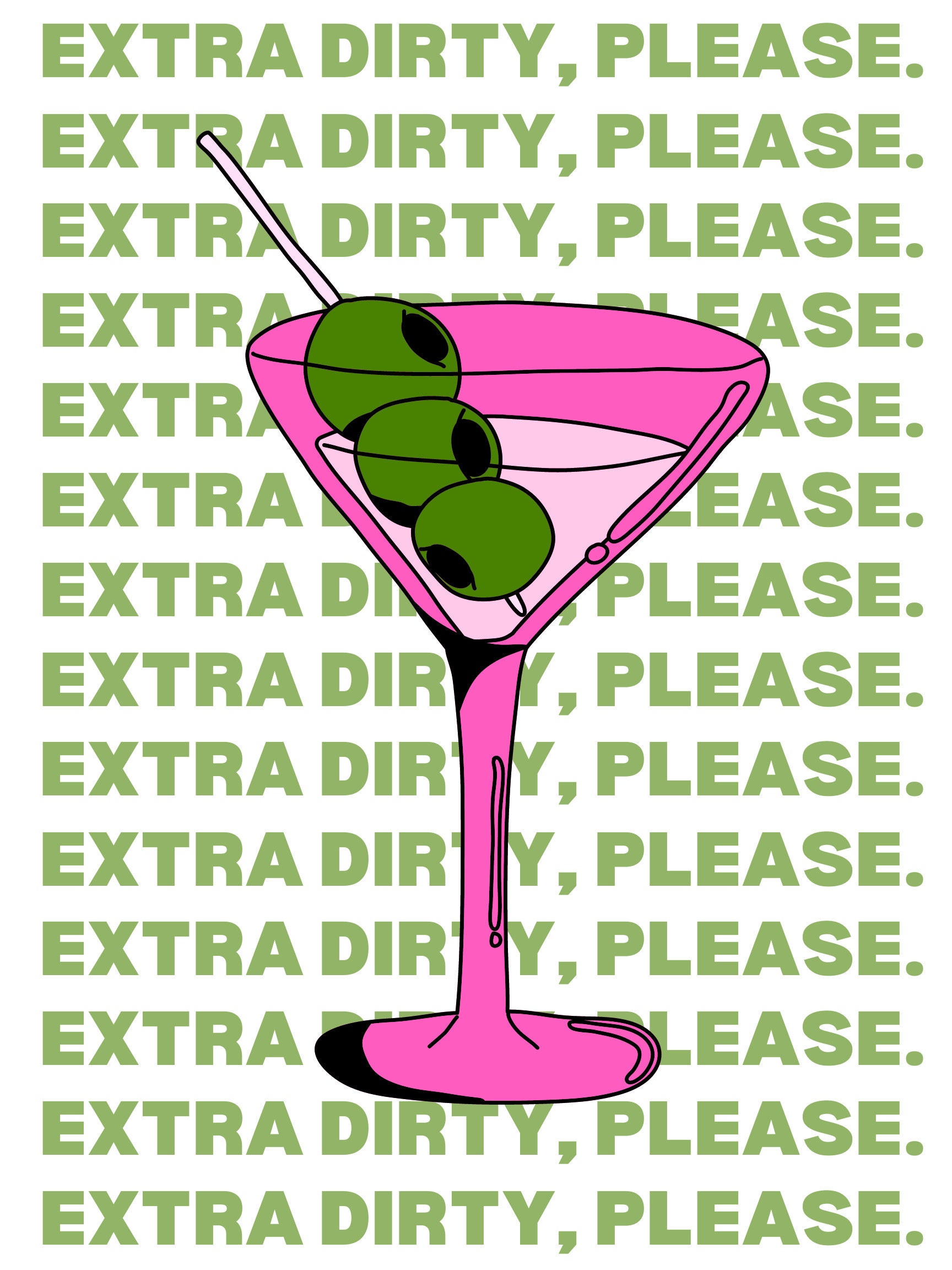 Dirty Martini Art Deco Print - Etsy