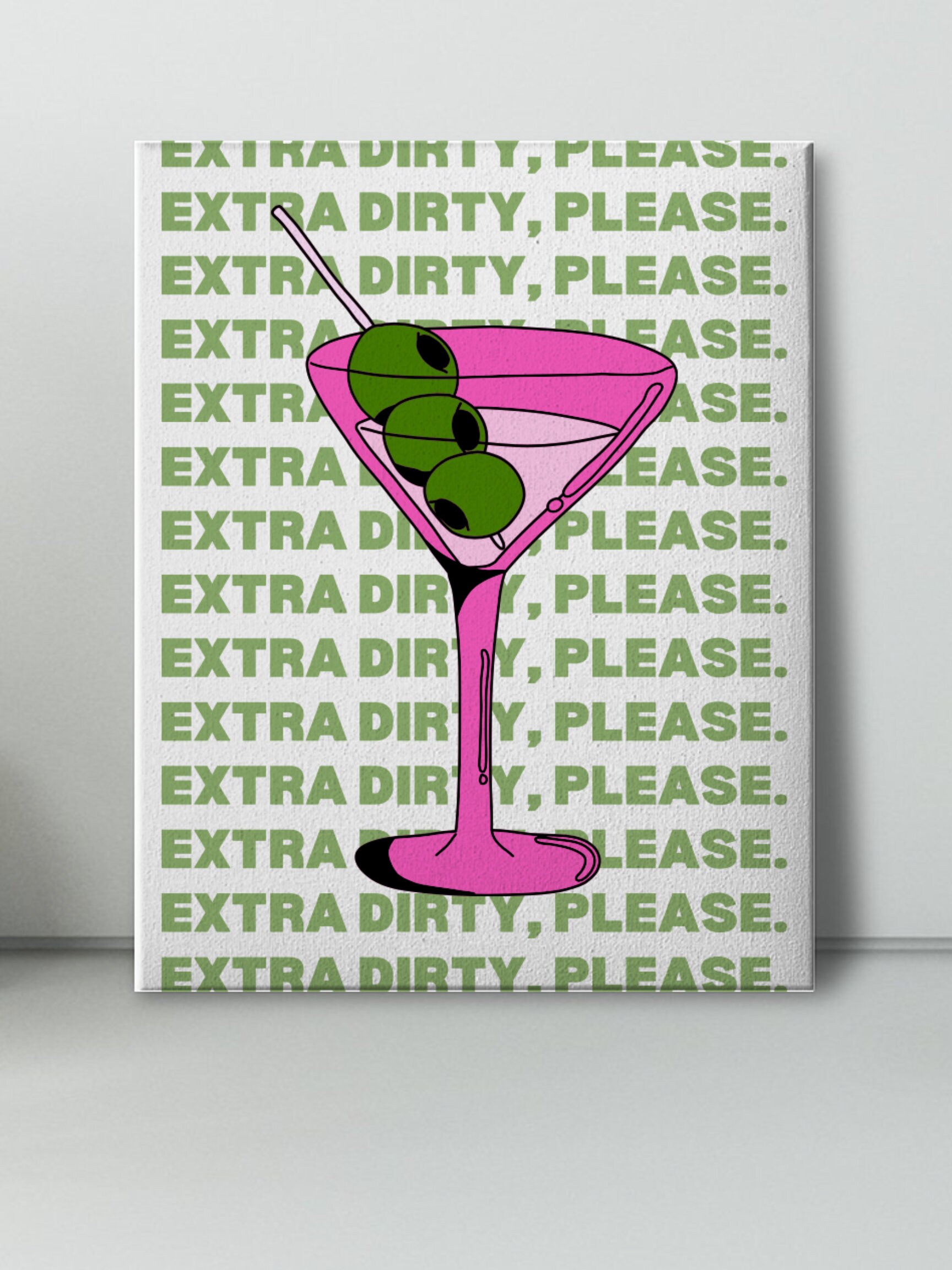 Dirty Martini Art Deco Print Etsy
