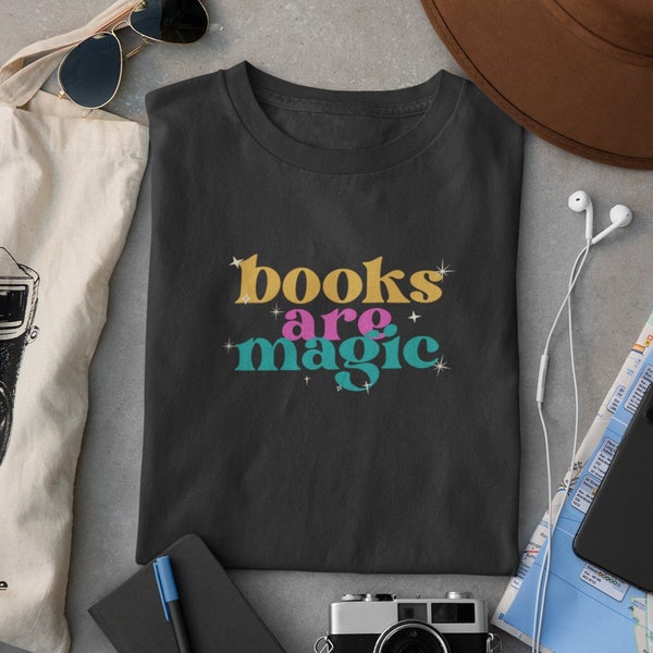 unisex jersey short sleeve books are magic graphic tee