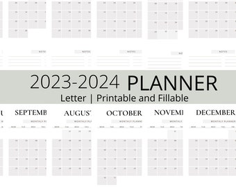 Minimalistic 2023 Planner | Yearly Planner | Digital Printable | iPad Planner