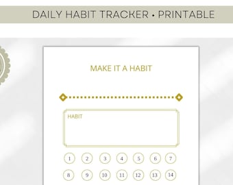 Habit Tracker | Daily Habit Tracker | Goal Planner | Goal Log | Routine tracker | Instant Download | US Letter Size | A4 Size | A5 Size
