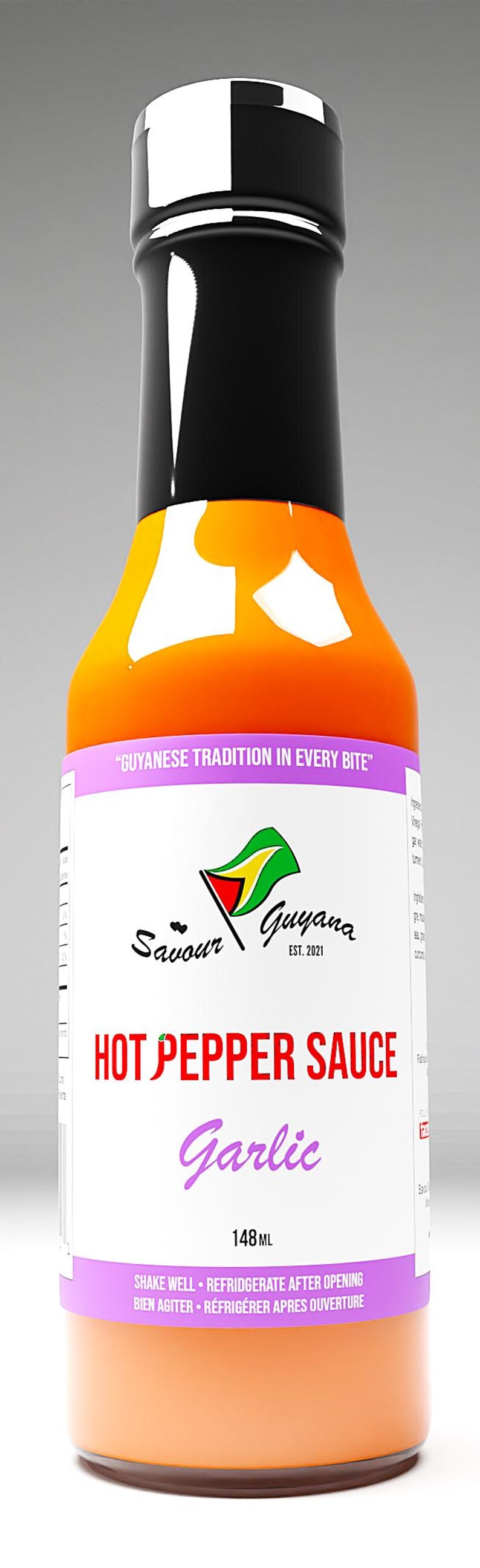 Guyanese Hot Pepper Sauce 3 Bottle Gift Pack 5oz Hot Original, Lime