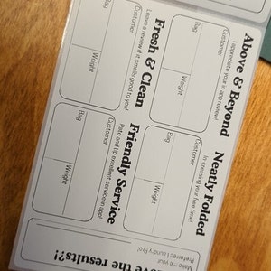 Printable 2" Labels for WASH & FOLD Business - Laundry Service App Bag ...