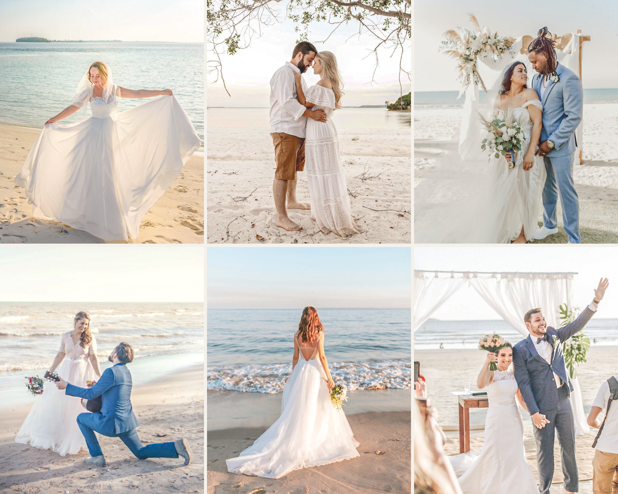 10 Beach Wedding Lightroom Mobile Desktop Presets, Beach Aesthetic,  Bright Light Airy Preset, Wedding Preset, Couples, Wedding Photography