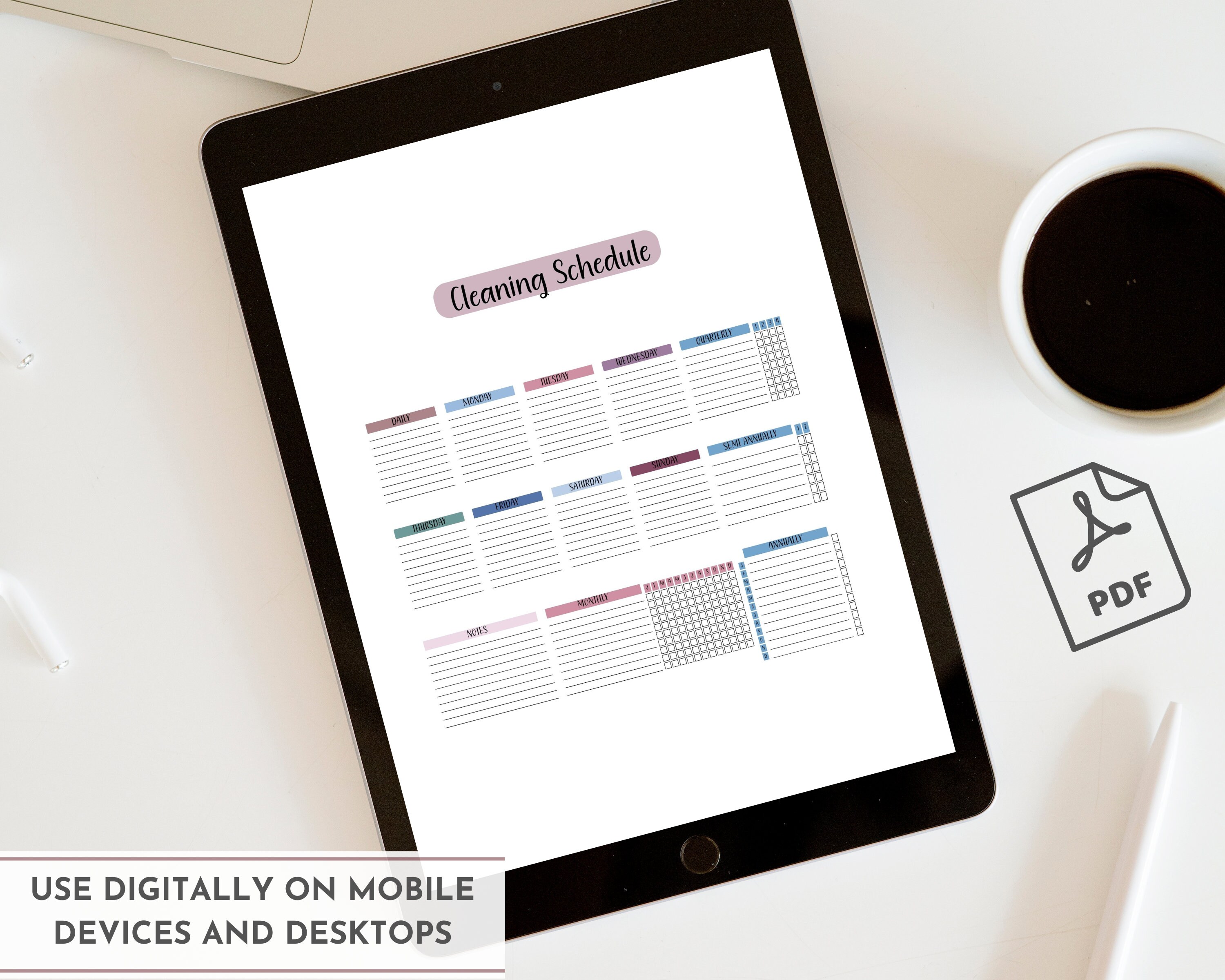 Editable Cleaning Schedule Printable Declutter Planner - Etsy