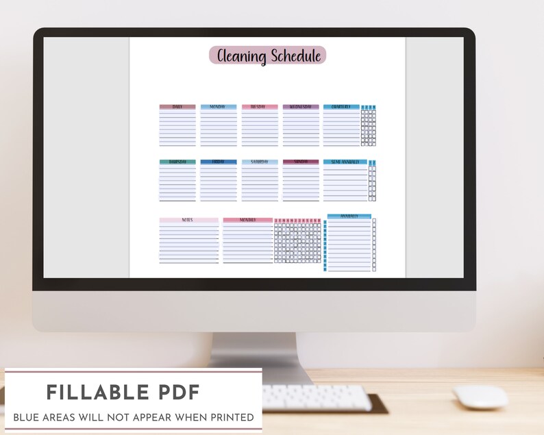 Editable Cleaning Schedule Printable Declutter Planner - Etsy