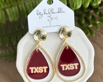 Texas State Game Day Earrings