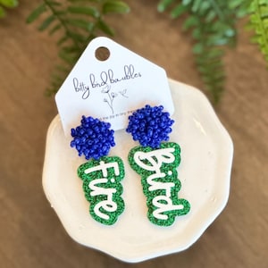 Custom • Script • Acrylic • Team Earrings • Game Day • Spirit Earrings