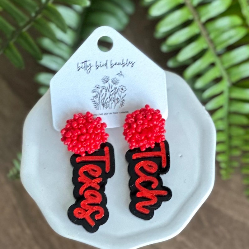 Texas Tech Hoop Earring main image 1