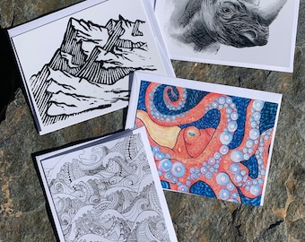 Encouragement Greeting Cards 4 Pack