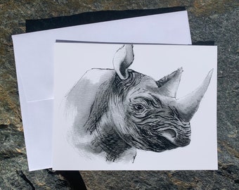 Inspirational Rhino “Resilience” Greeting Card