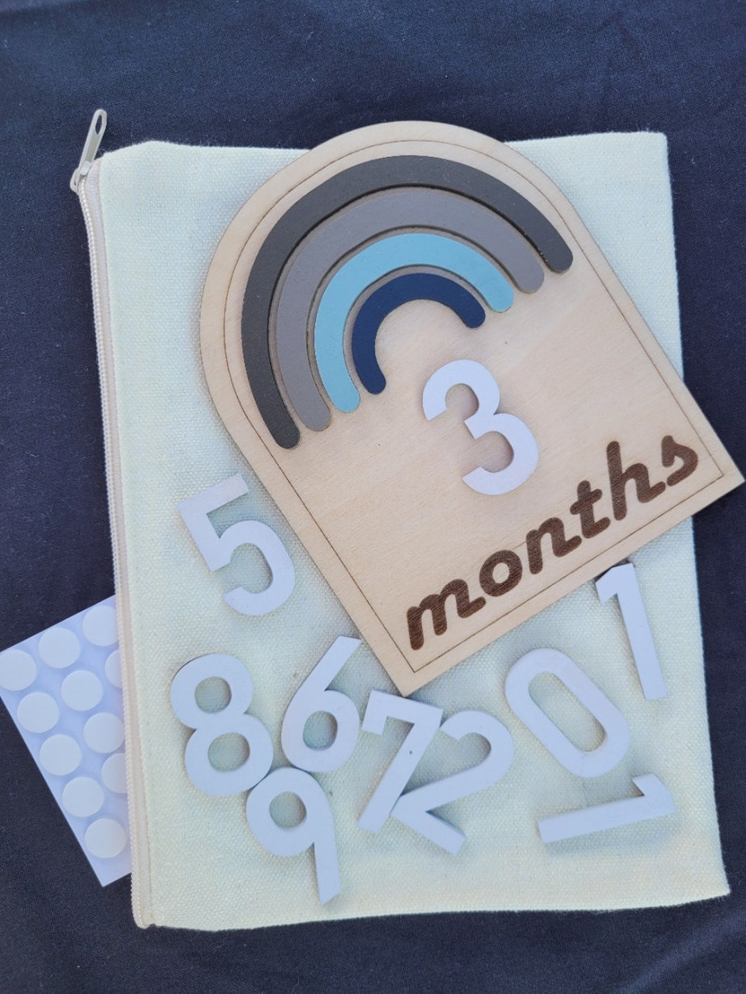 Rainbow Milestone Cards, Baby Milestone Cards, Wood Milestone Cards ...