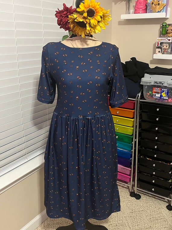 Cuffed T-shirt Dress With Pockets - Etsy Cuffed T-shirt Dress With Pockets - Etsy