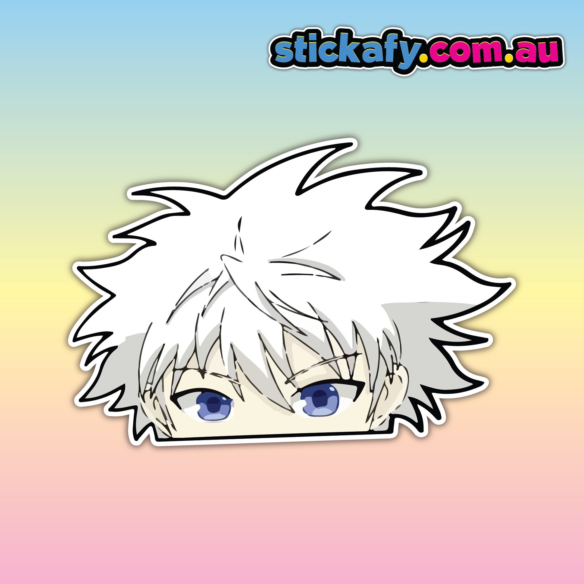 Killua Godspeed Hunter X Hunter Anime Motion Sticker Peeker