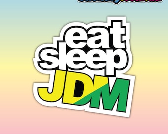 Amazon.com: Eat Sleep JDM Sticker Bomb Color Graphic Aluminum Auto License  Plate : Automotive