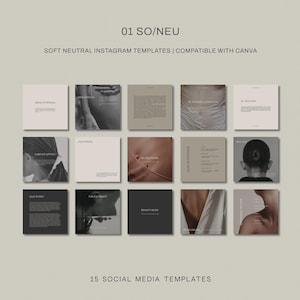 01 SO/NEU / Modelli per social media/Instagram morbidi e neutri per Canva