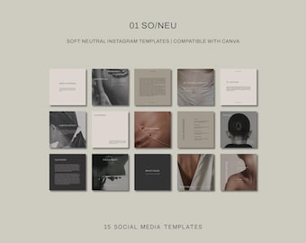 01 SO/NEU | Soft, Neutral Social Media/Instagram Templates for Canva