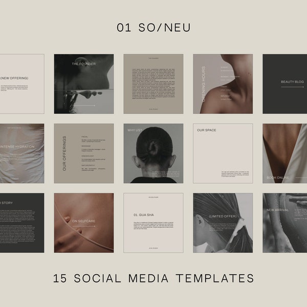 01 SO/NEU – Soft/Neutral Social Media/Instagram Canva Templates