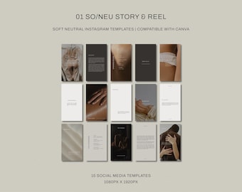 01 SO/NEU | Soft, Neutral Social Media/Instagram Story & Reels Templates for Canva
