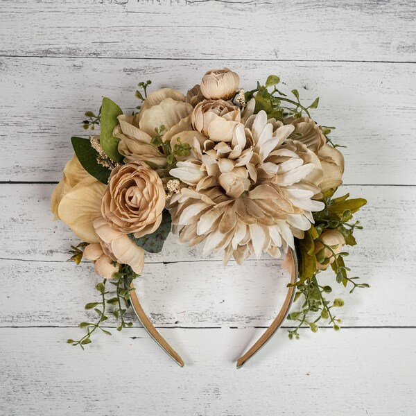 Silk Flower Crown Etsy