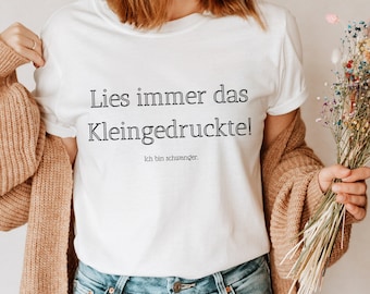 I&#39;m pregnant shirt, always read the fine print, pregnancy announcement, pregnancy surprise