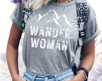 Camiseta de senderismo para mujer, camiseta de senderismo, camiseta de senderismo, camiseta de superhéroe, regalo para senderistas, camiseta de montañas y naturaleza, camiseta de montaña, amante de la naturaleza