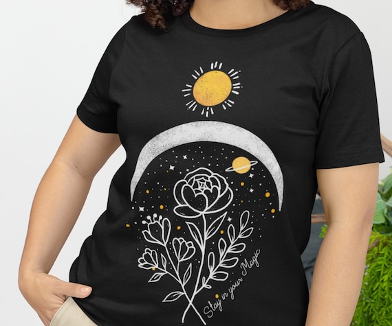 T-shirt unisexe « Restez dans votre magie », T-shirt mystique