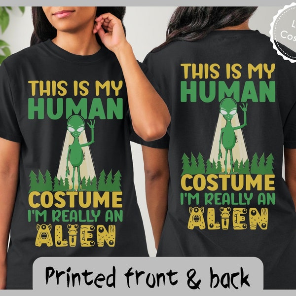 Verkleidung für Faule, Kostüm ALIEN, Lazy Costume, Fasching Shirt, Karneval Kostüm Shirt, Halloween Kostüm, Verkleidung T-Shirt, Fastnacht