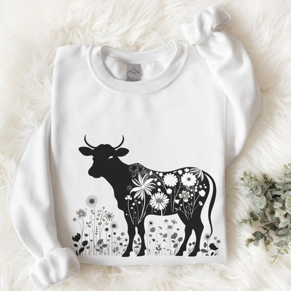 Cow field sweater sale