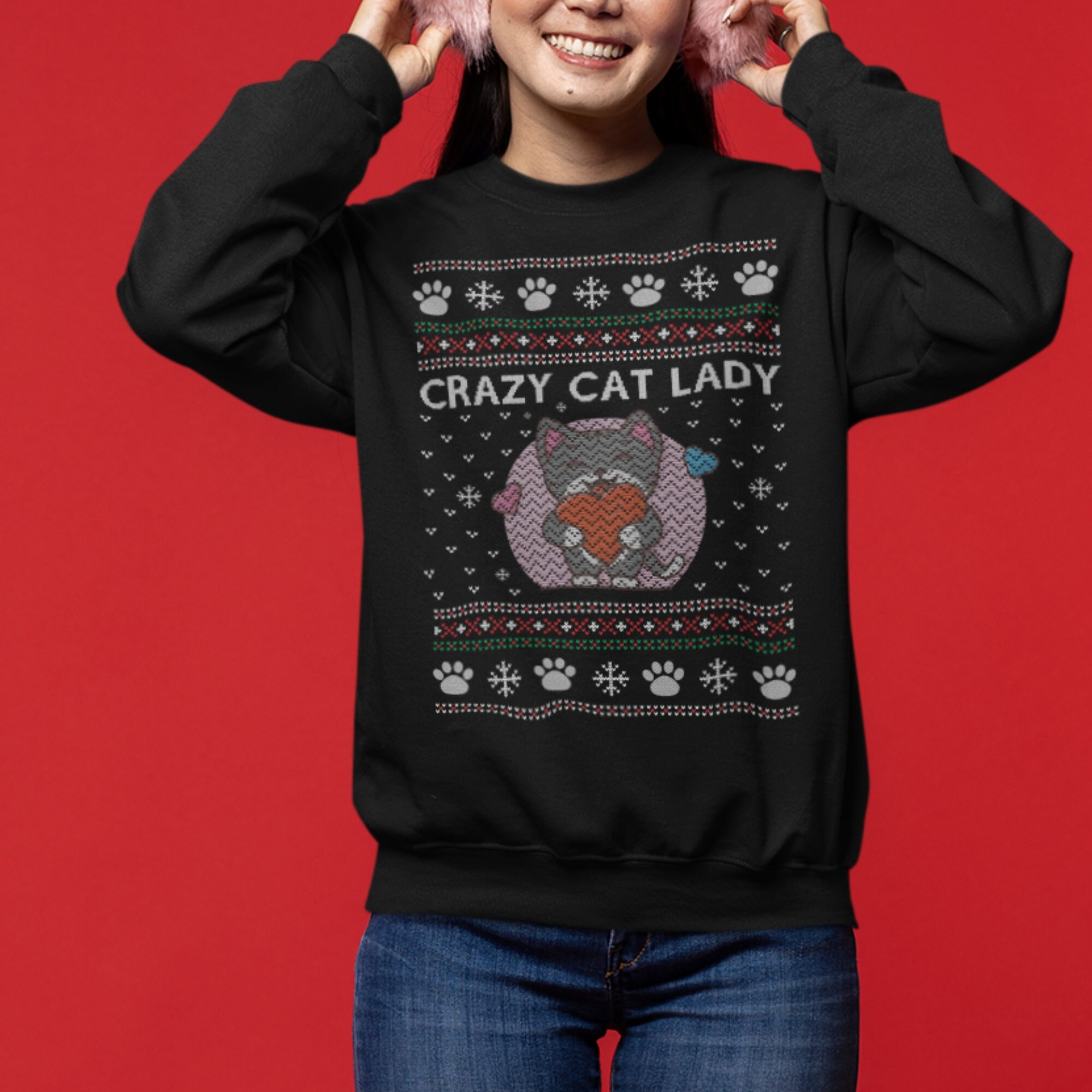 Crazy cat sweater online