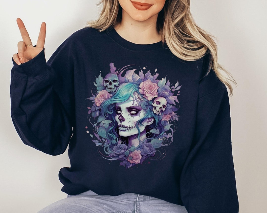 Skull Gothic Witch Women's Sweatshirt