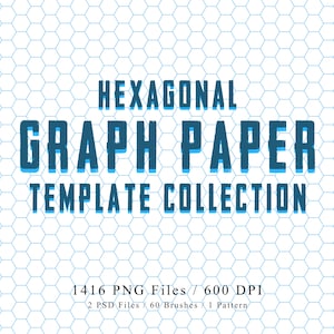 Hexagonal Graph Paper Template Collection / Photoshop Patterns / Honeycomb Pattern / Digital Graph Paper / Editable / Printable A4