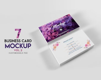 Business Card Mockup Vol 2 / Stationery Mockup / PSD Mockup Design / Customizable / Digital Download