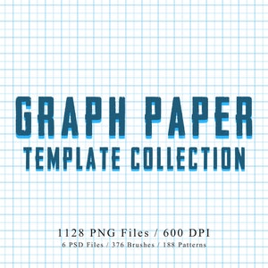 Graph Paper Template Collection /  Photoshop Patterns / Journal Graph Paper / Digital Graph Paper / Editable / Printable A4