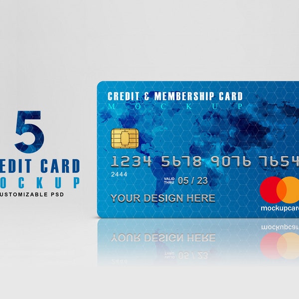Maquette de carte de crédit / Maquette de carte de débit / Maquette de carte-cadeau / Carte de membre / Personnalisable / Téléchargement numérique