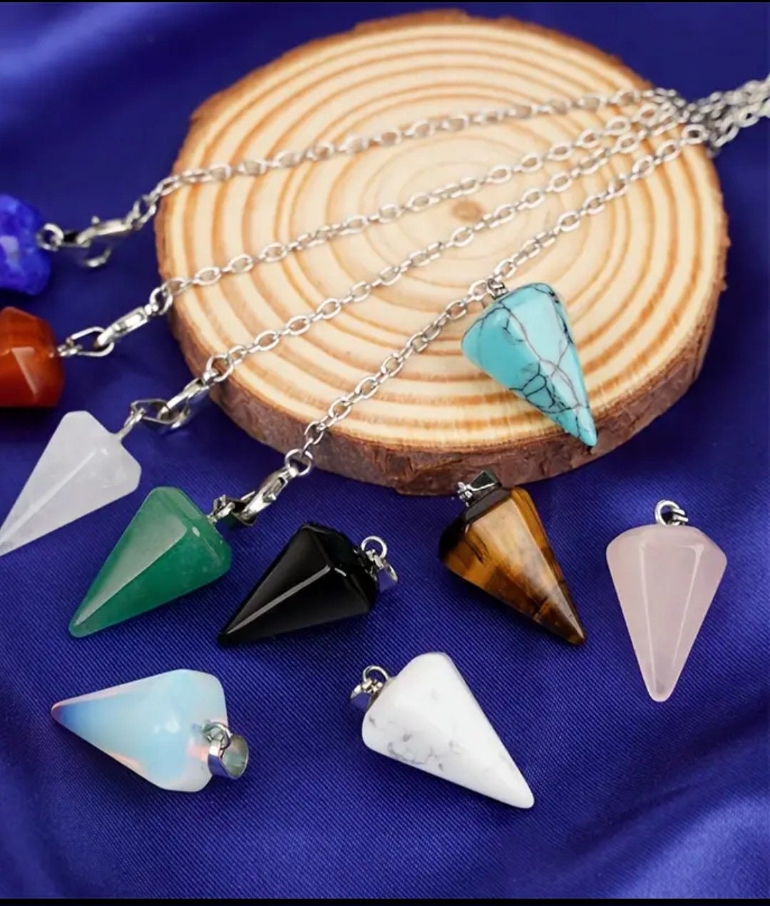 Natural Crystal Pendulums Etsy
