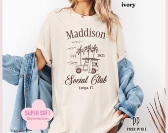Custom Beach Bachelorette Shirt | Personalized Surf Bachelorette Shirt | Comfort Colors Coastal Bach Tee | Bride Squad Beach Trip Shirt