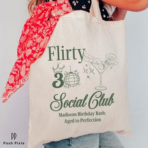 30th Birthday Social Club Tote: Custom Birthday Girl Gift