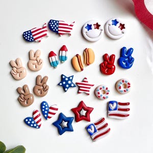 Build Your Own Independence Day Earring Set, 4th Of July Earrings, Patriotic Jewelry, Fourth Of July Jewelry, USA America Earrings