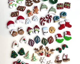 Build Your Own Christmas Earrings Set, Festive Polymer Clay Christmas Earrings, Holiday Party Studs, Cozy Winter Jewelry