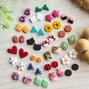 Build Your Own Stud Earring Set, Mix and Match Earrings, Polymer Clay Earring Set, Personalized Jewelry