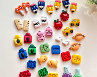 Polymer Clay School Stud Earring Set: Teacher Student Gift