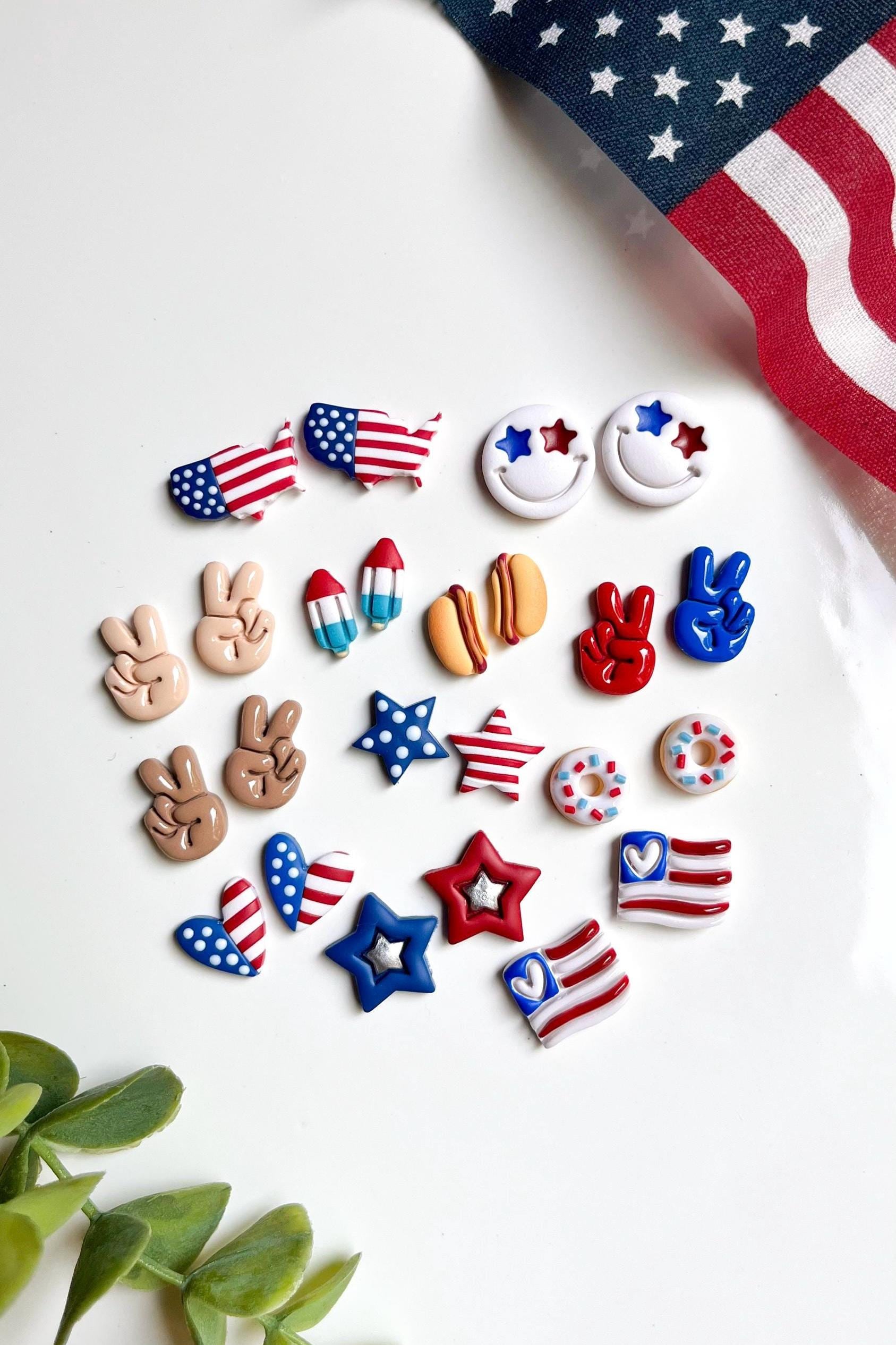 Build Your Own Independence Day Earring Set, 4th Of July Earrings, Patriotic Jewelry, Fourth Of July Jewelry, USA America Earrings