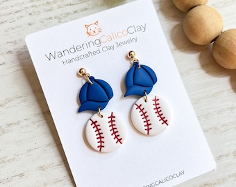 Baseball Earrings, Polymer Clay Sports Earrings, Baseball Softball Lover Gift, Gift For Softball Player, Baseball Mom Gifts, Custom Gifts