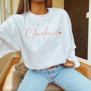 Cleveland Ohio, Cleveland Guardians, Cleveland Browns, Cleveland Cavaliers, Crewneck Sweatshirt, Oversized Cleveland Browns Sweatshirt