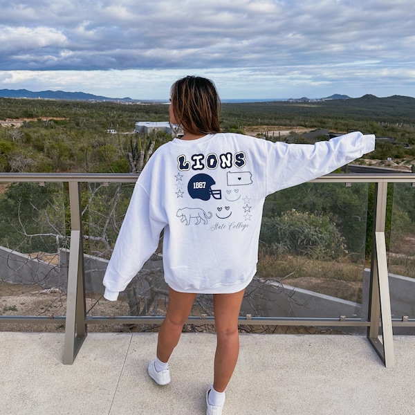 Pennsylvania Sweatshirt, Lions Pullover, Penn Gear, Gifts for her Lions, College State Sweatshirts for Her, PA